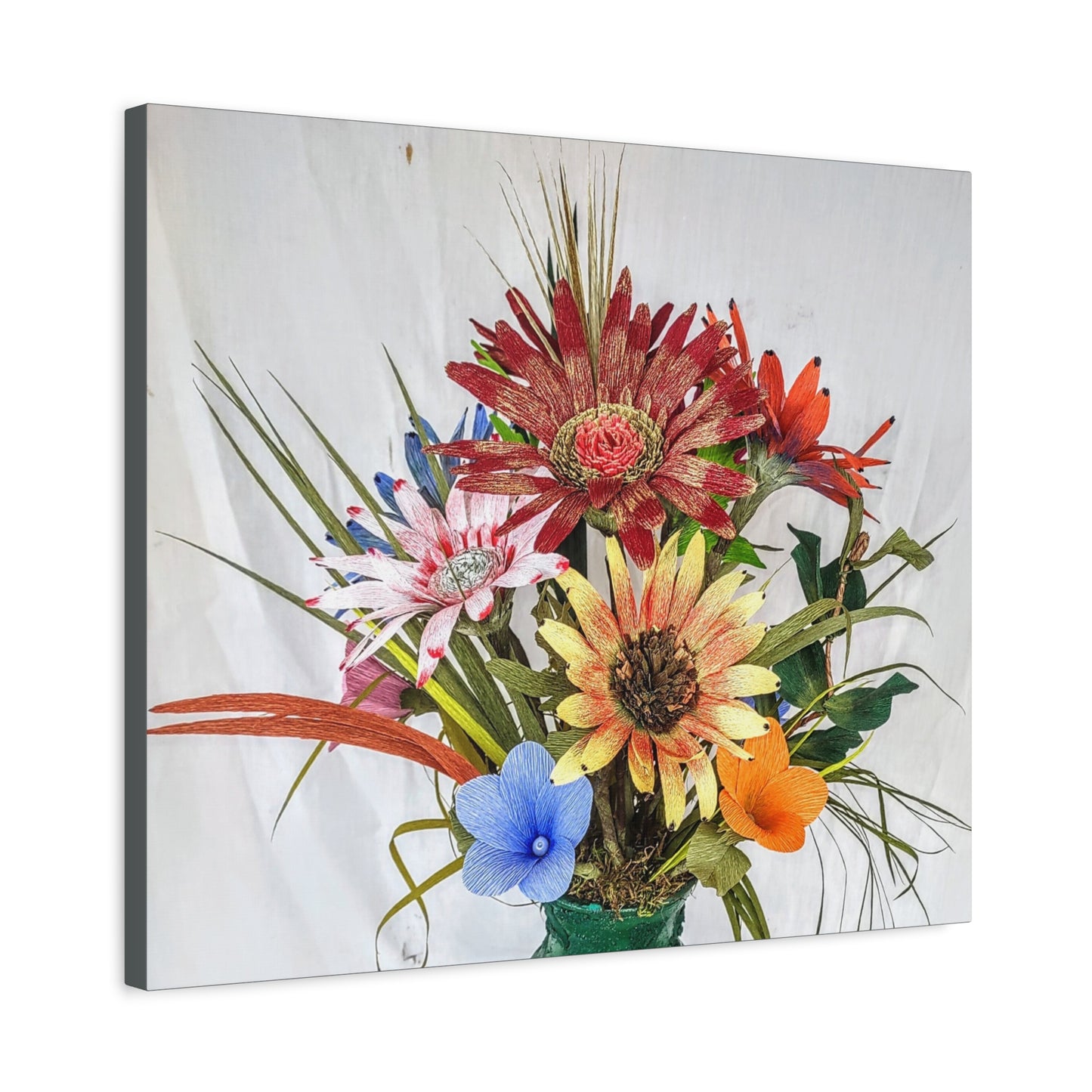 Canvas Art: African Daisies Handcrafted on Matte Canvas