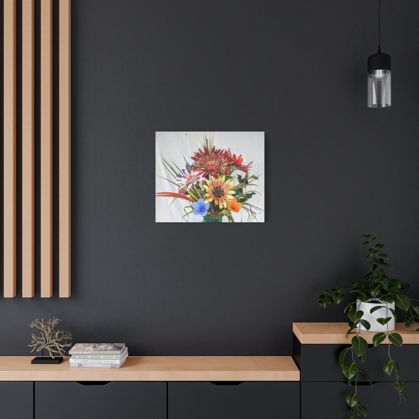 Canvas Art: African Daisies Handcrafted on Matte Canvas