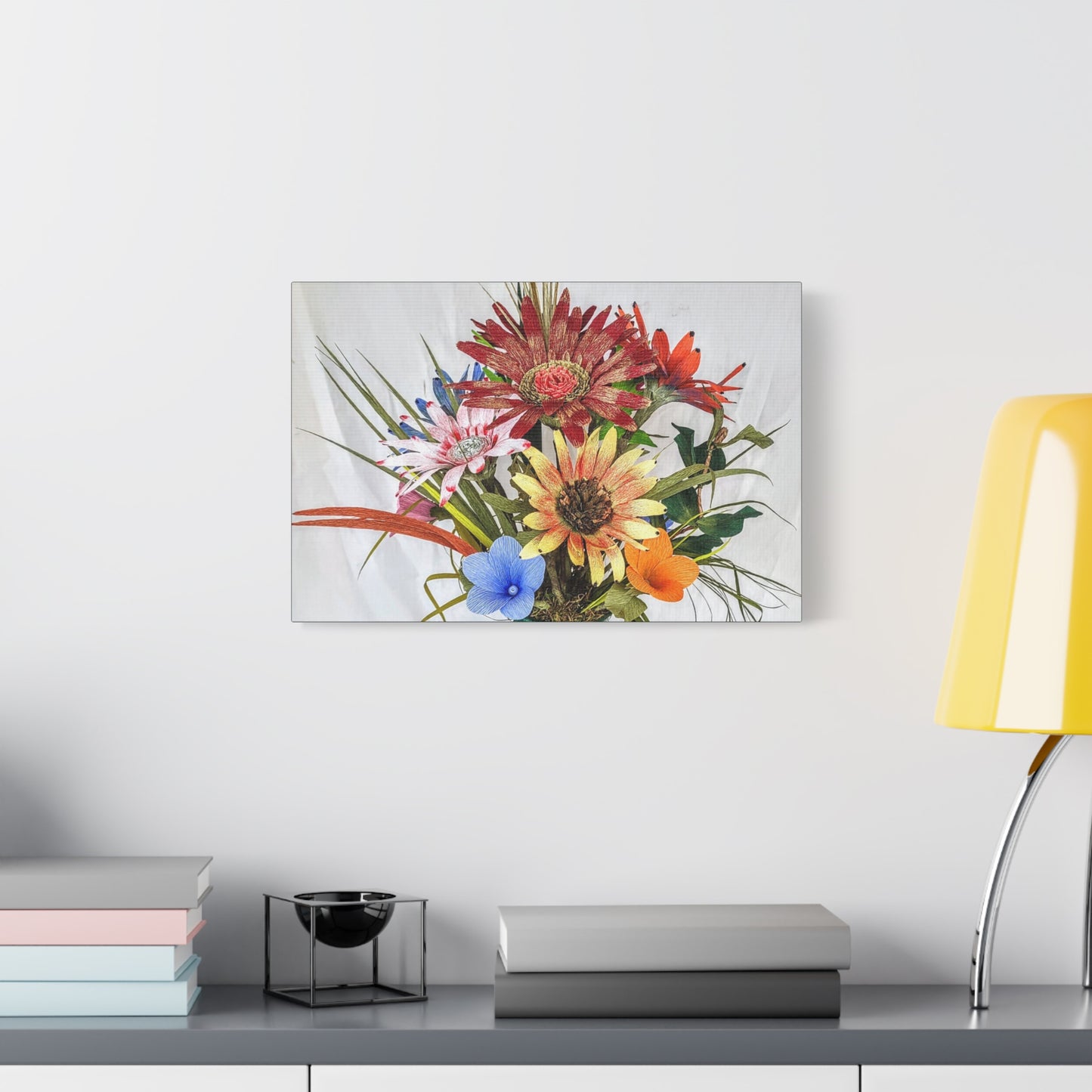 Canvas Art: African Daisies Handcrafted on Matte Canvas