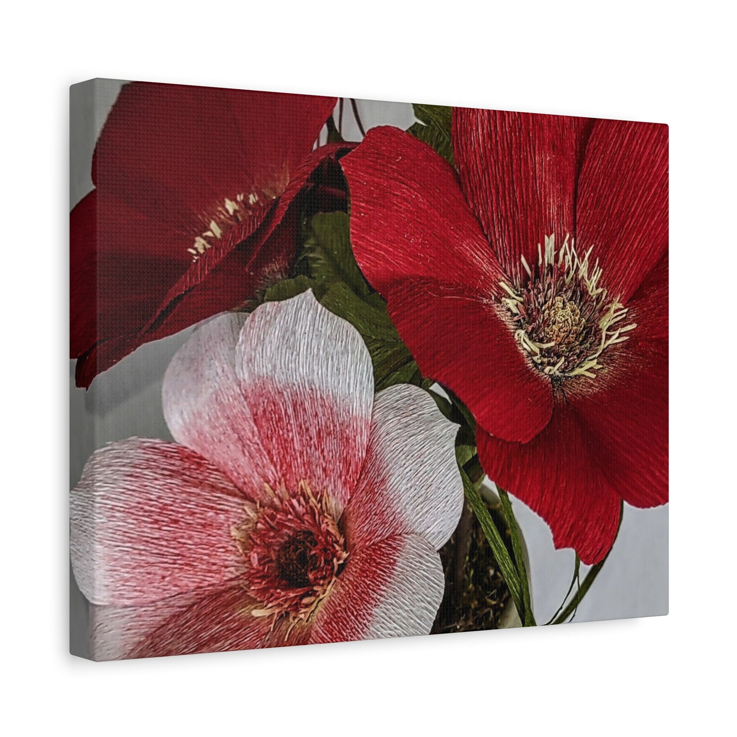 Canvas Print - Anemones in Red and Pink, Creativity at Its Best