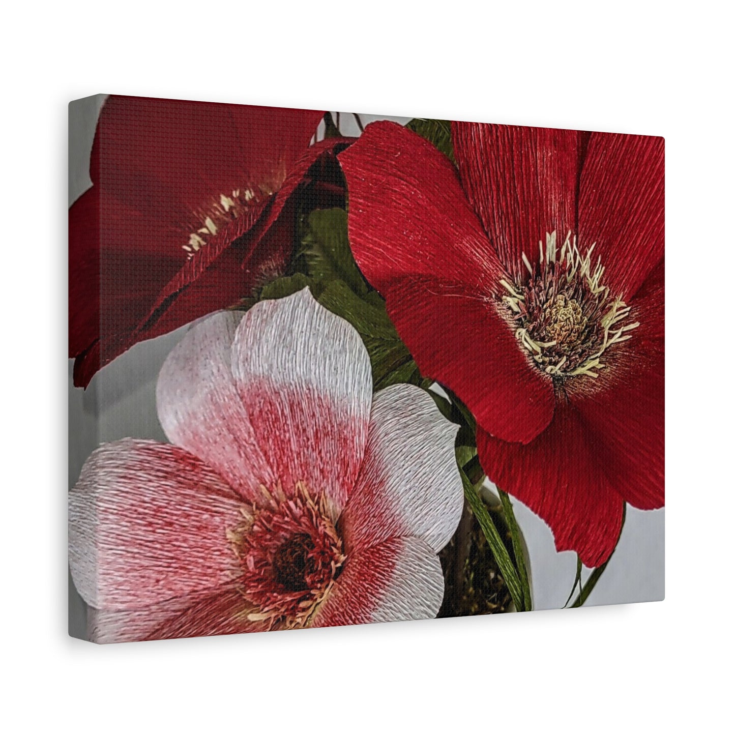 Canvas Print - Anemones in Red and Pink, Creativity at Its Best