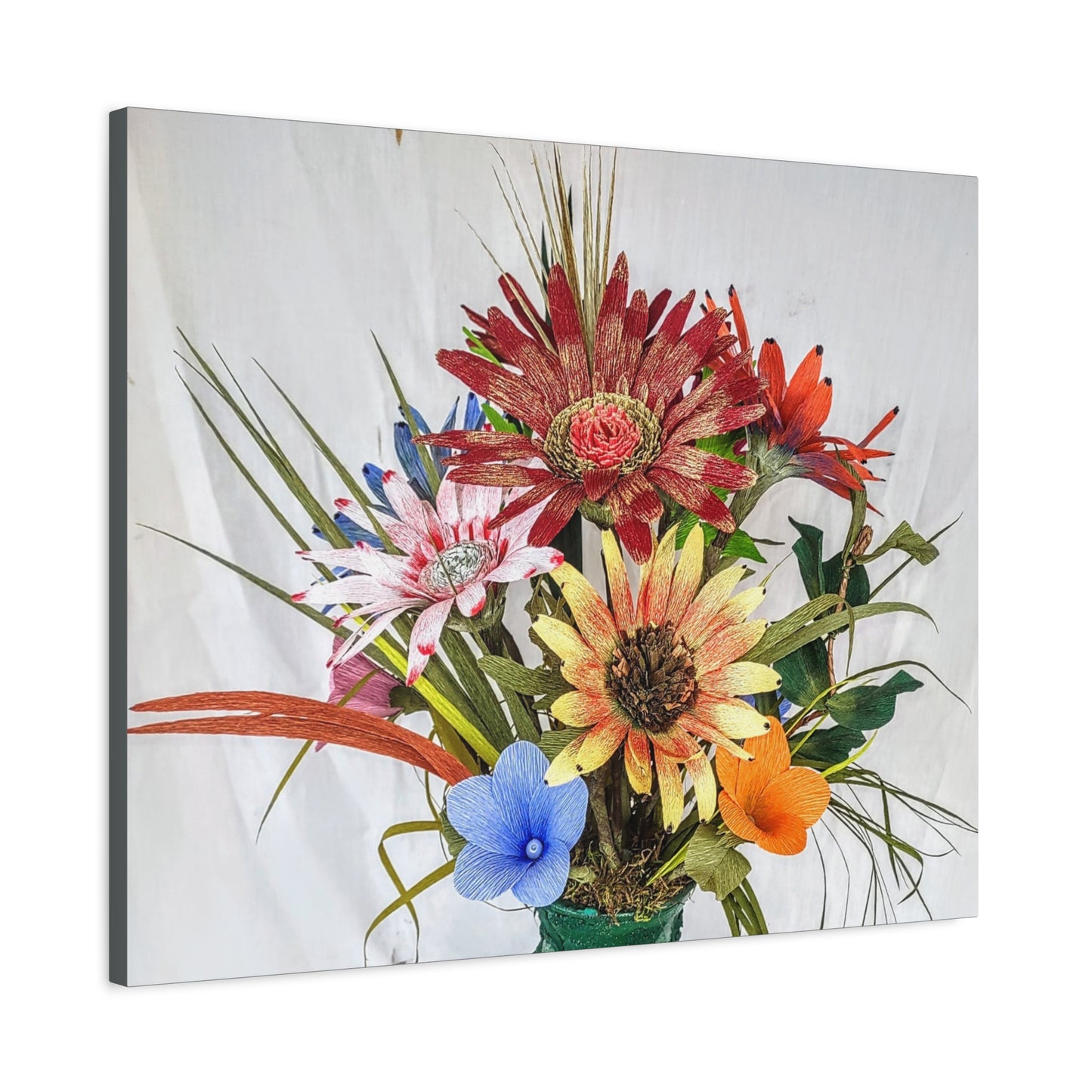 Canvas Art: African Daisies Handcrafted on Matte Canvas