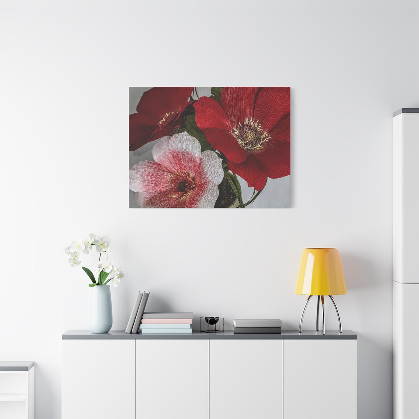 Canvas Print - Anemones in Red and Pink, Creativity at Its Best