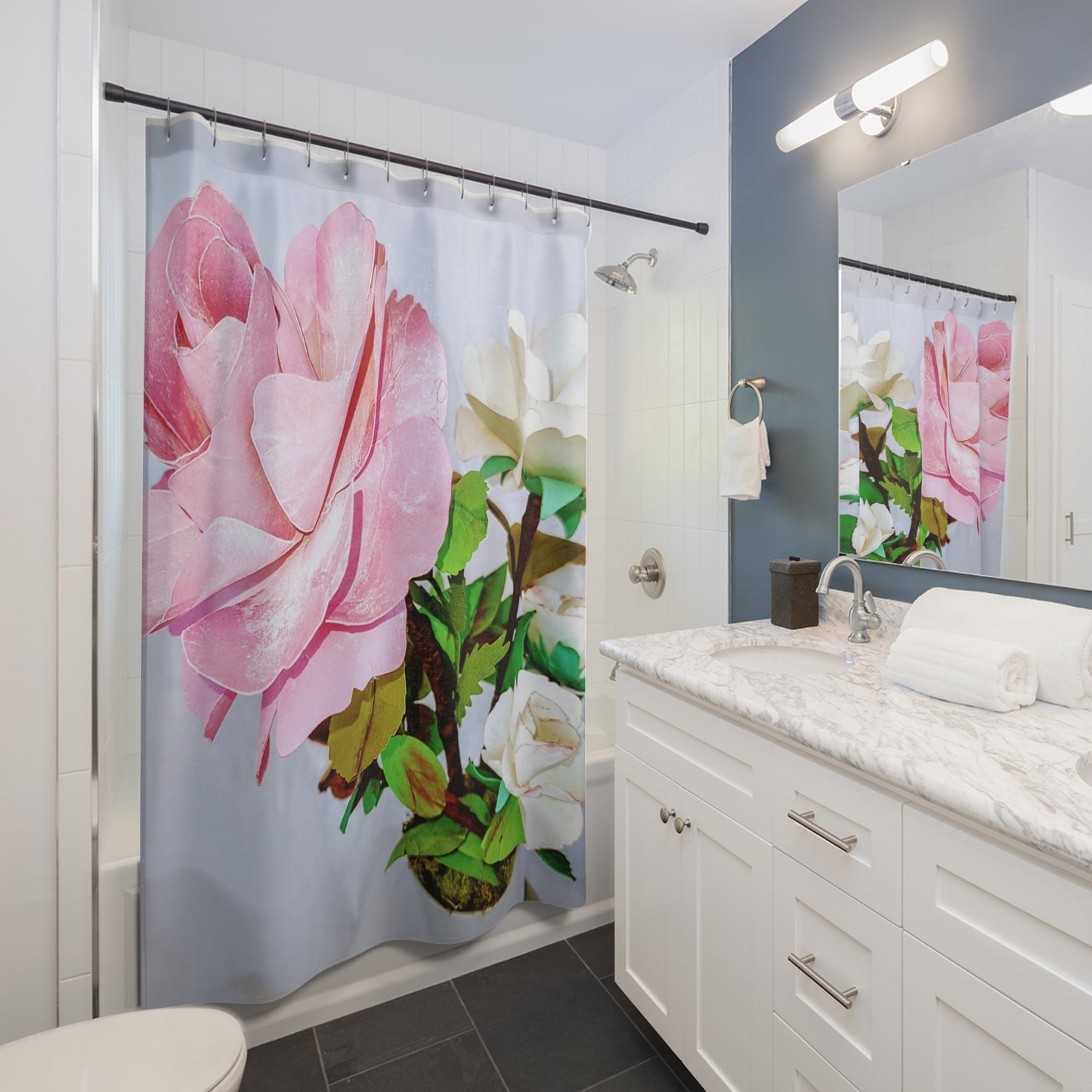 Shower Curtains Ruby Roses Love Collection
