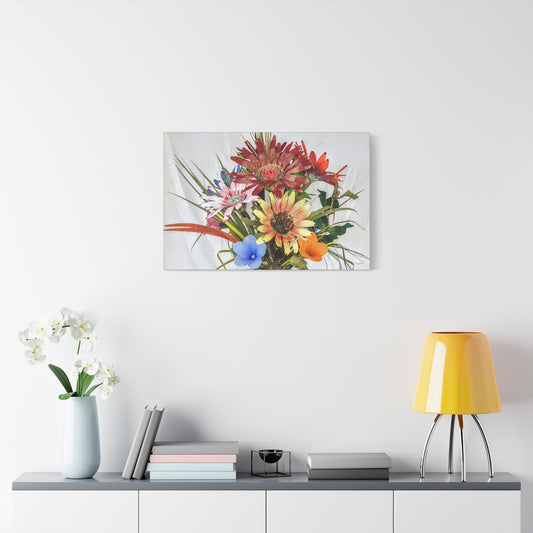 Canvas Art: African Daisies Handcrafted on Matte Canvas
