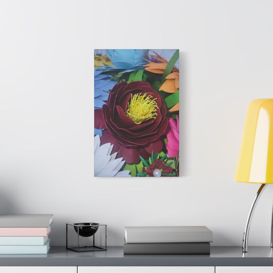 Canvas Wall Art Peonies' Dressed in Red