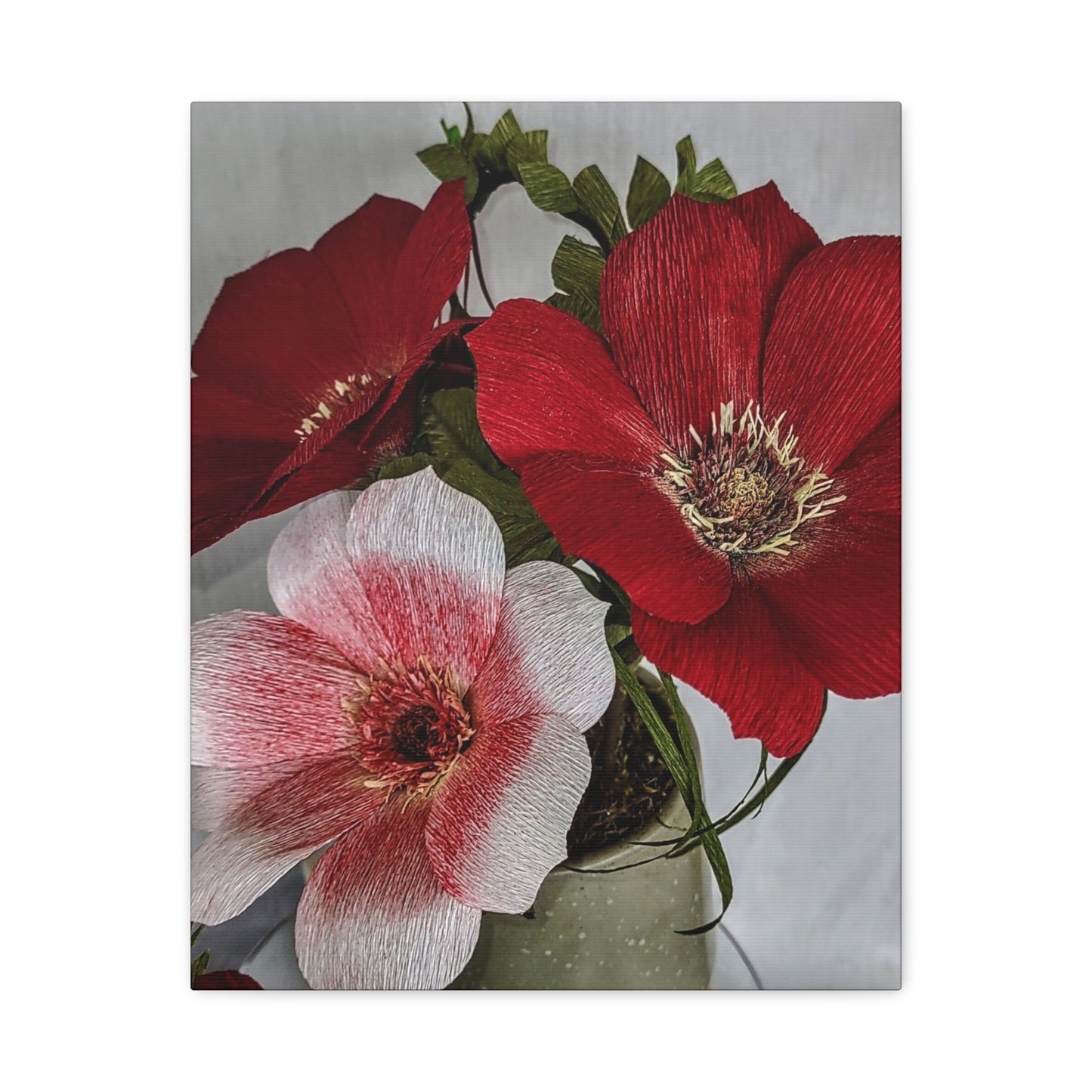Canvas Print - Anemones in Red and Pink, Creativity at Its Best