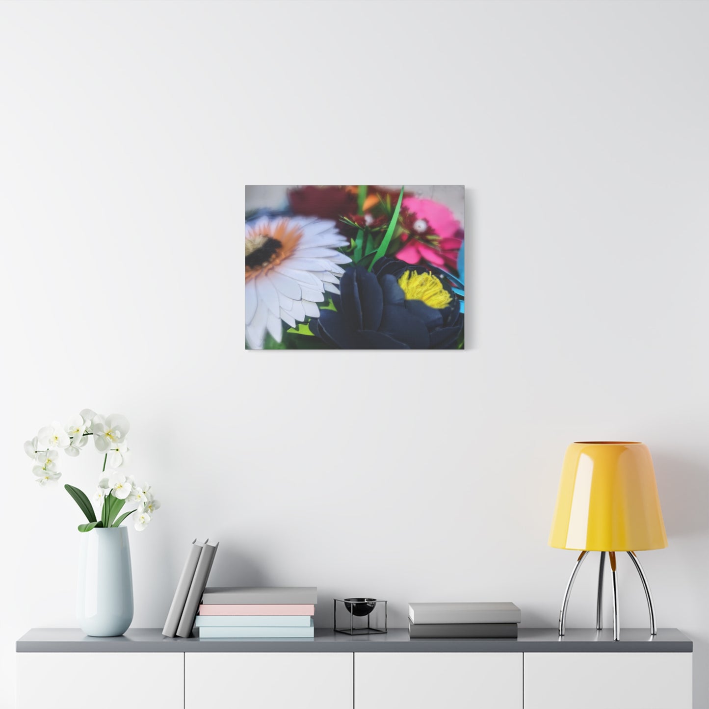 Canvas Wall Art - Gentle Summer Arrival and Full Bloom Flowers Design