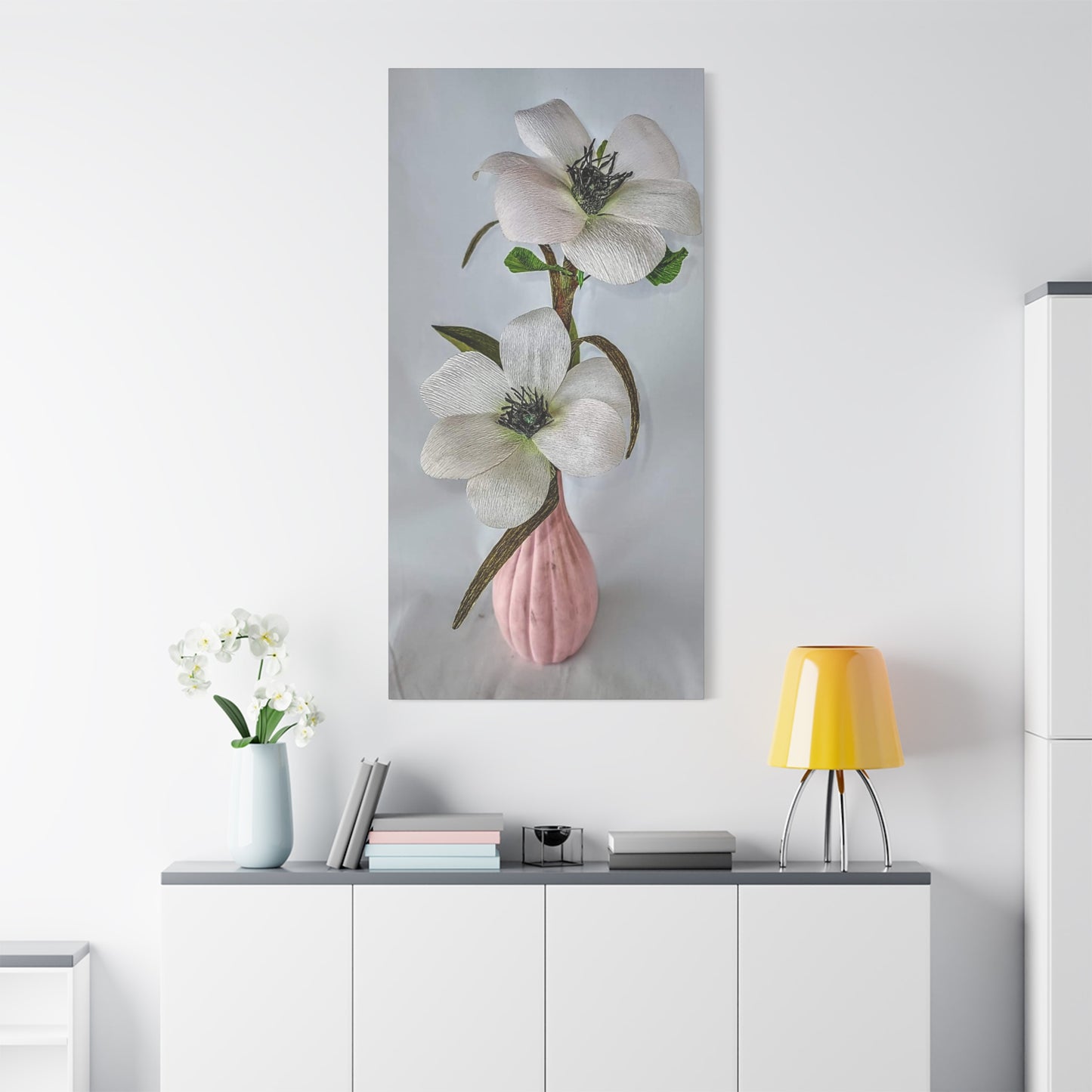 Canvas Print - Vibrant Anemones in Pink Vessel
