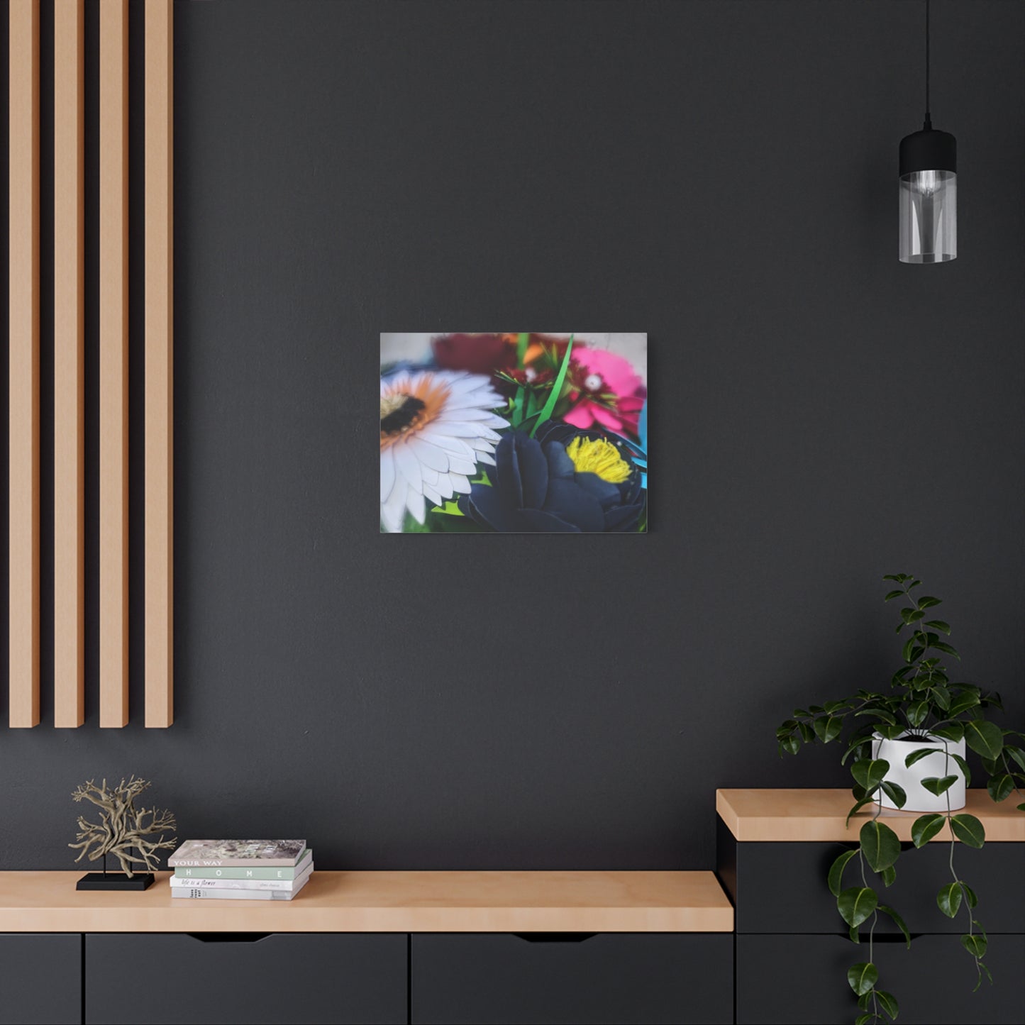 Canvas Wall Art - Gentle Summer Arrival and Full Bloom Flowers Design
