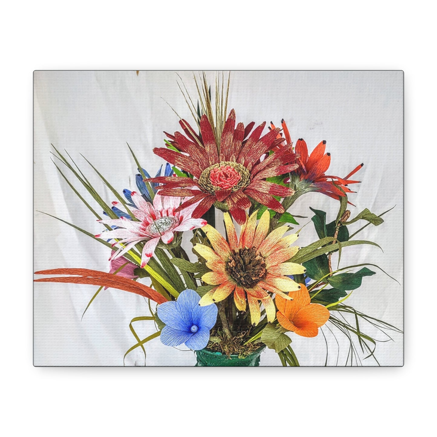 Canvas Art: African Daisies Handcrafted on Matte Canvas