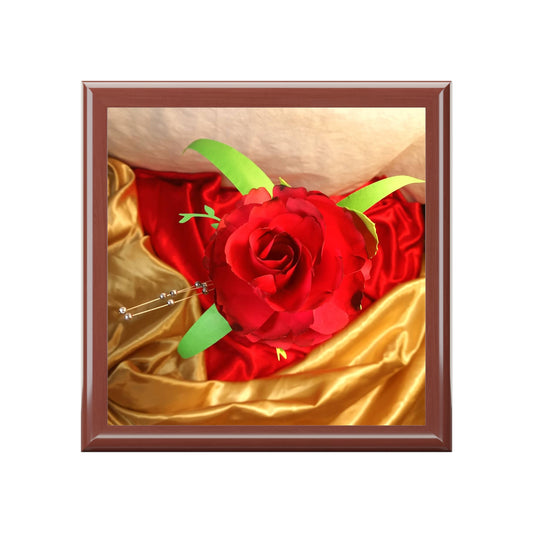 Jewelry Box with Ruby's on Top