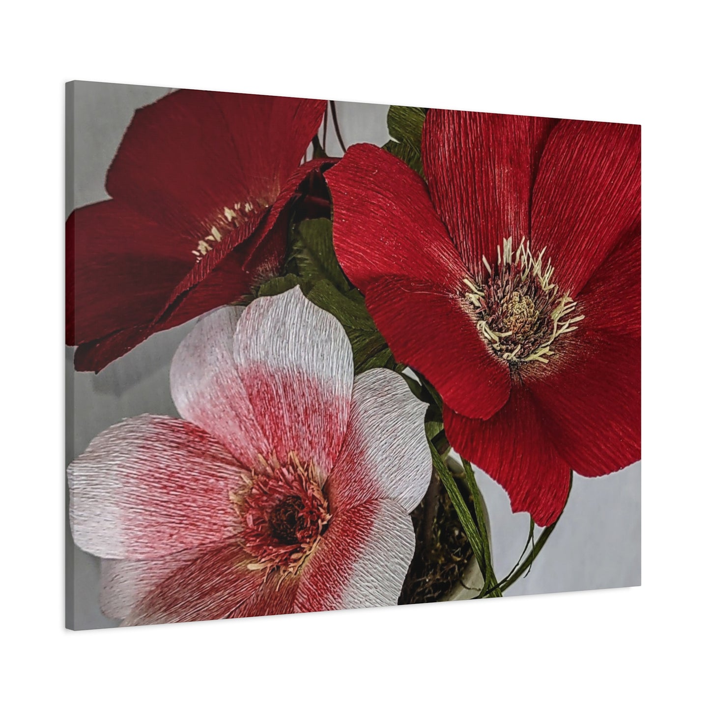 Canvas Print - Anemones in Red and Pink, Creativity at Its Best