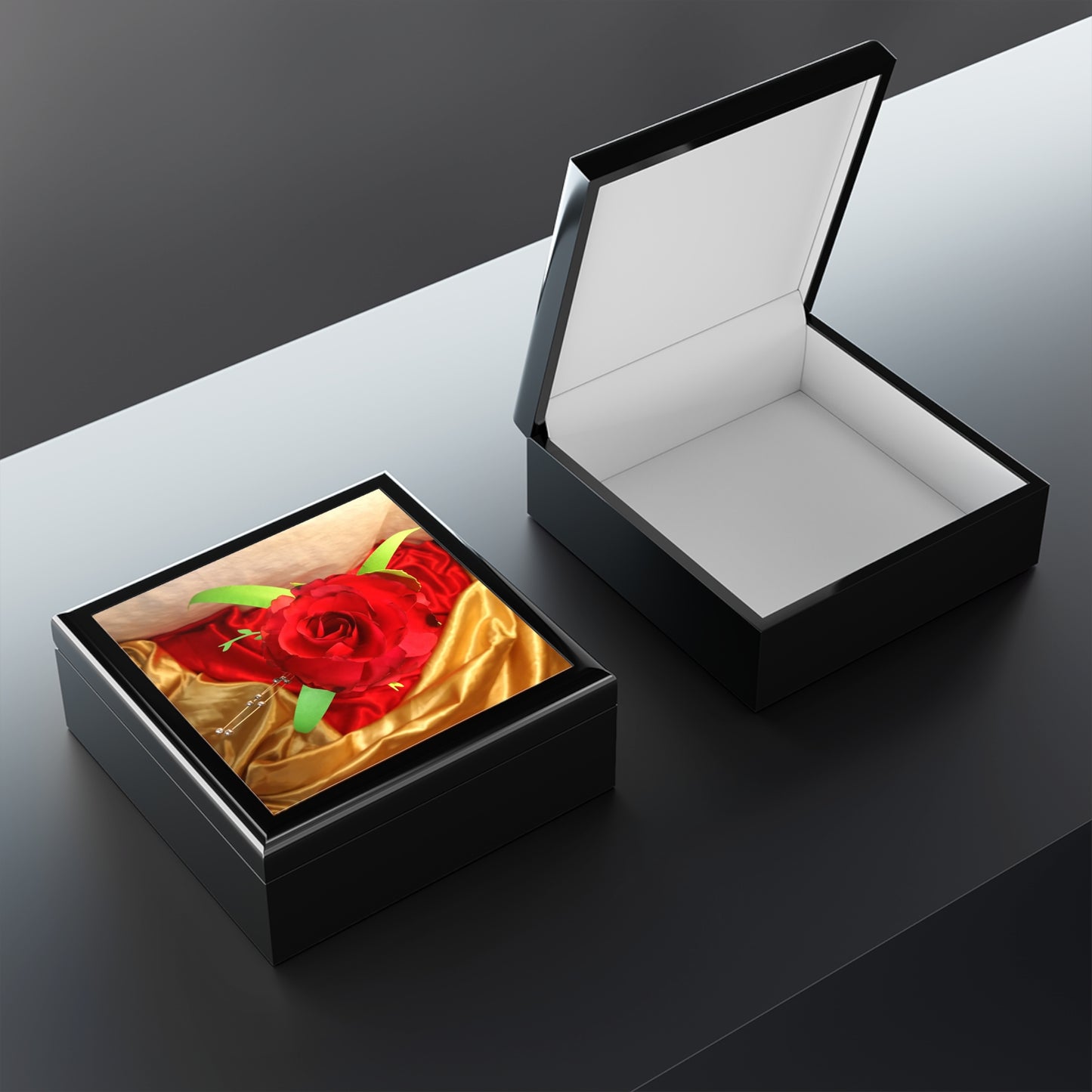 Jewelry Box with Ruby's on Top