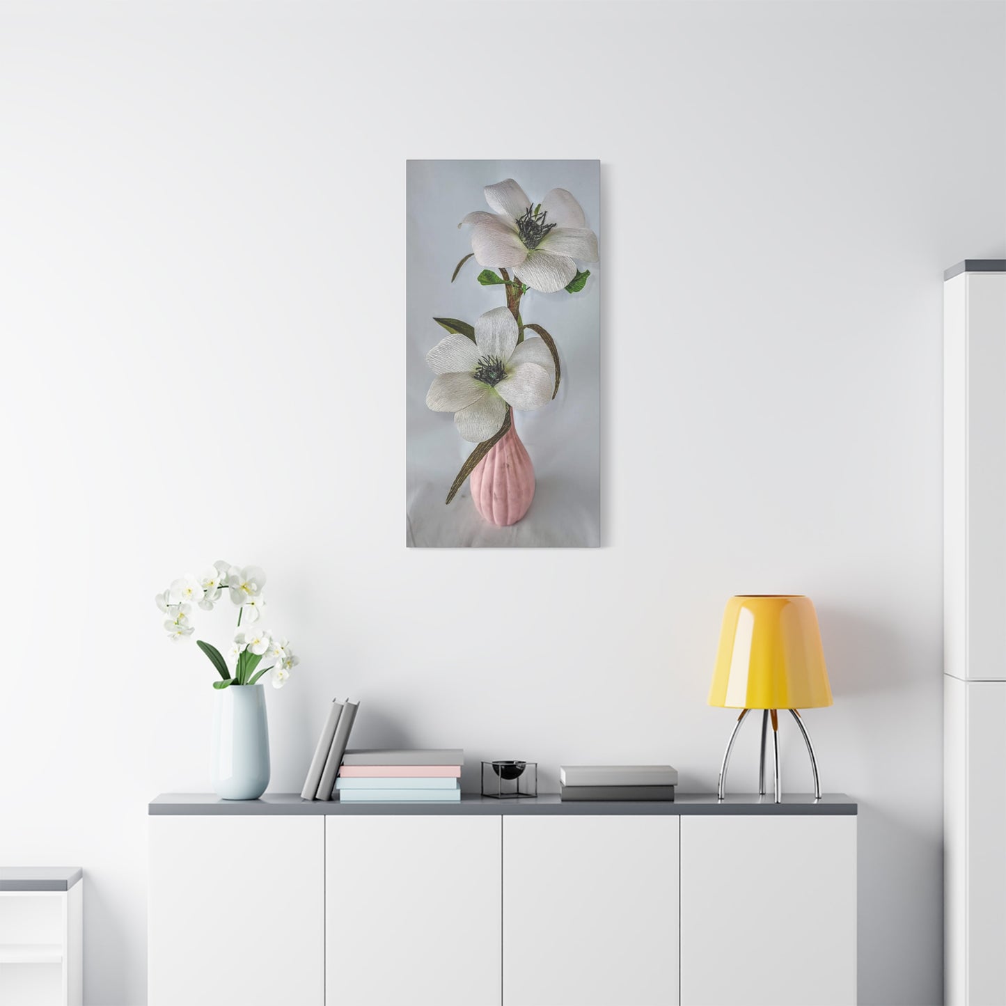 Canvas Print - Vibrant Anemones in Pink Vessel