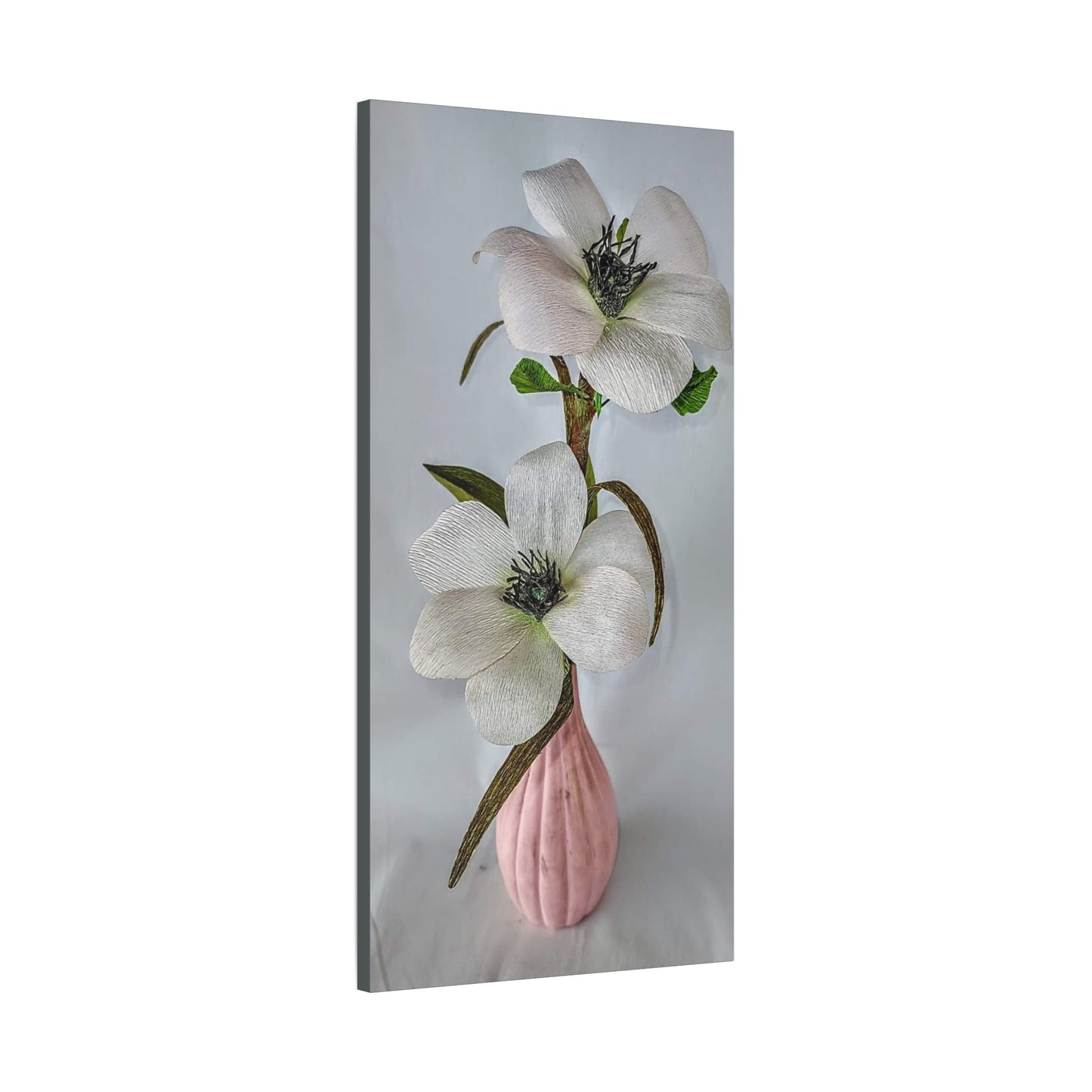 Canvas Print - Vibrant Anemones in Pink Vessel