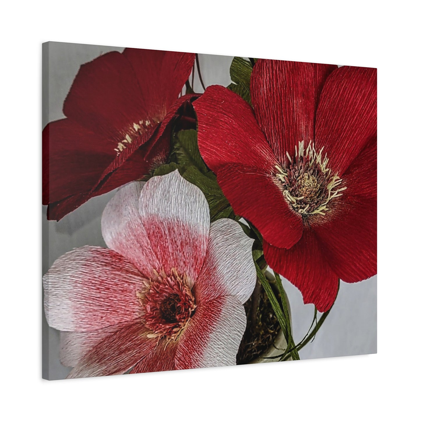 Canvas Print - Anemones in Red and Pink, Creativity at Its Best
