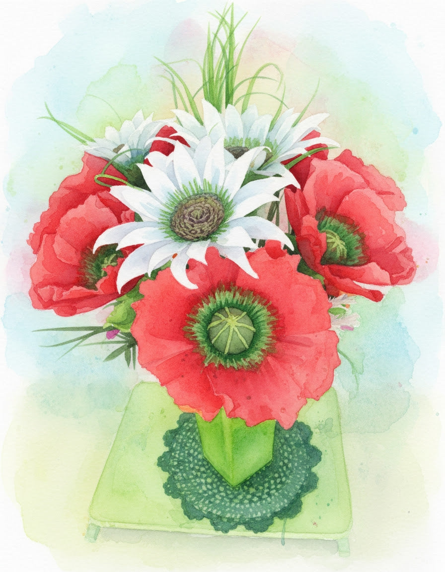 Canvas Art Print - 57 Amazing Flowers