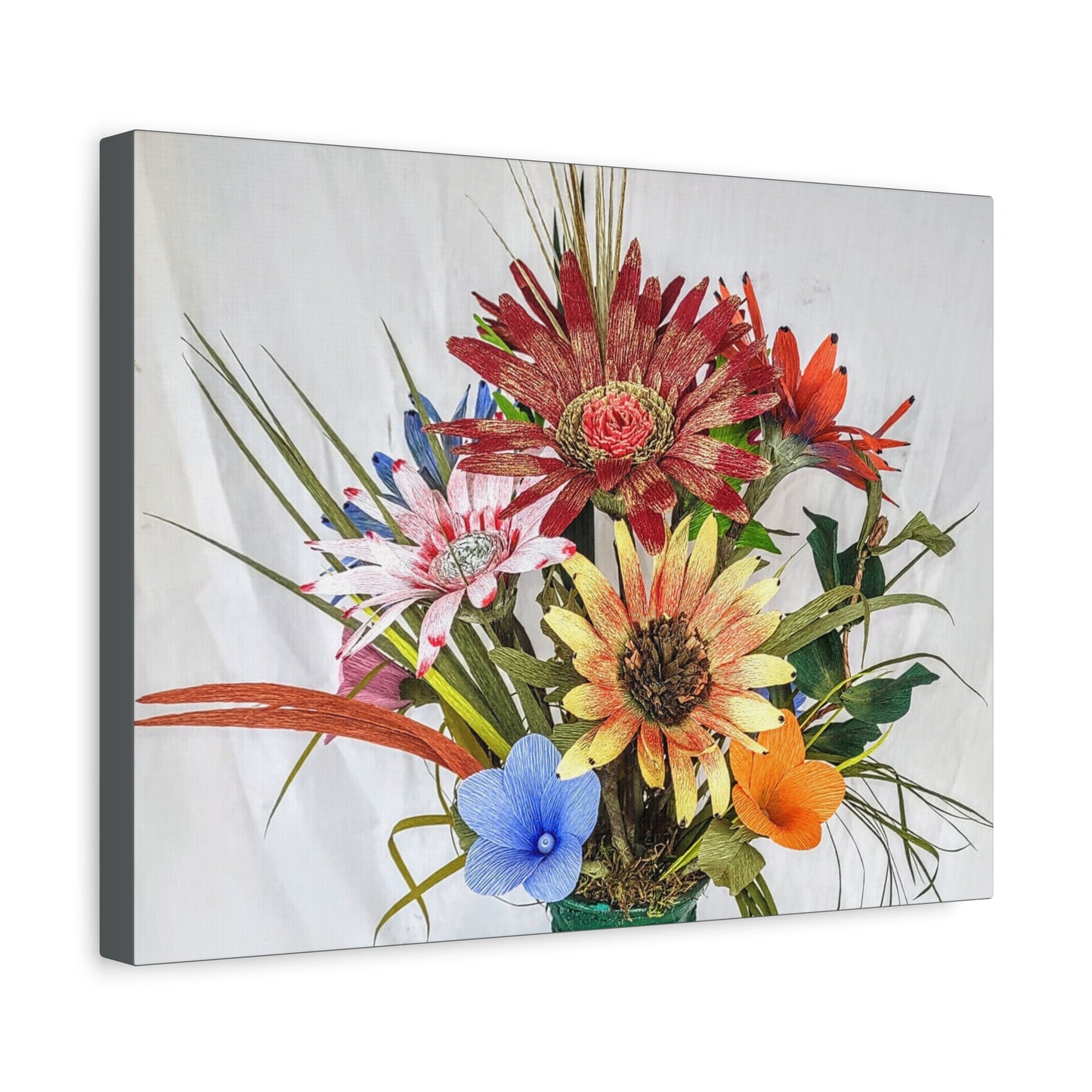 Canvas Art: African Daisies Handcrafted on Matte Canvas