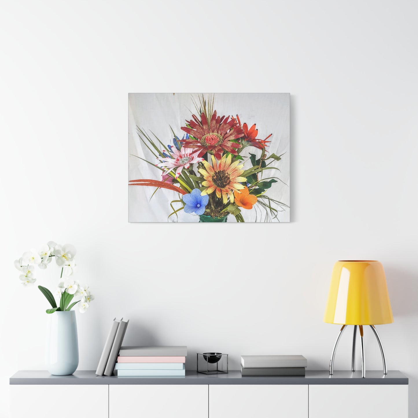 Canvas Art: African Daisies Handcrafted on Matte Canvas
