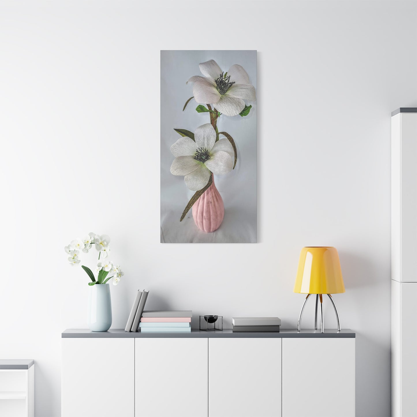 Canvas Print - Vibrant Anemones in Pink Vessel