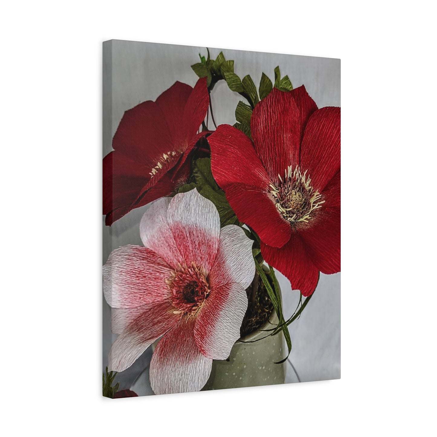 Canvas Print - Anemones in Red and Pink, Creativity at Its Best