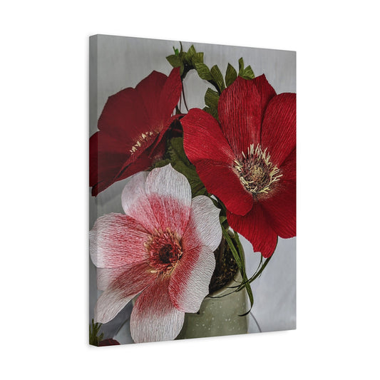 Canvas Print - Anemones in Red and Pink, Creativity at Its Best