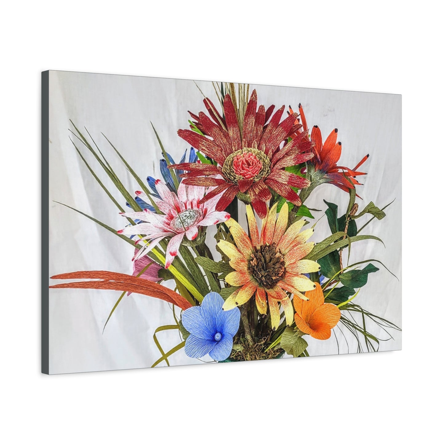 Canvas Art: African Daisies Handcrafted on Matte Canvas