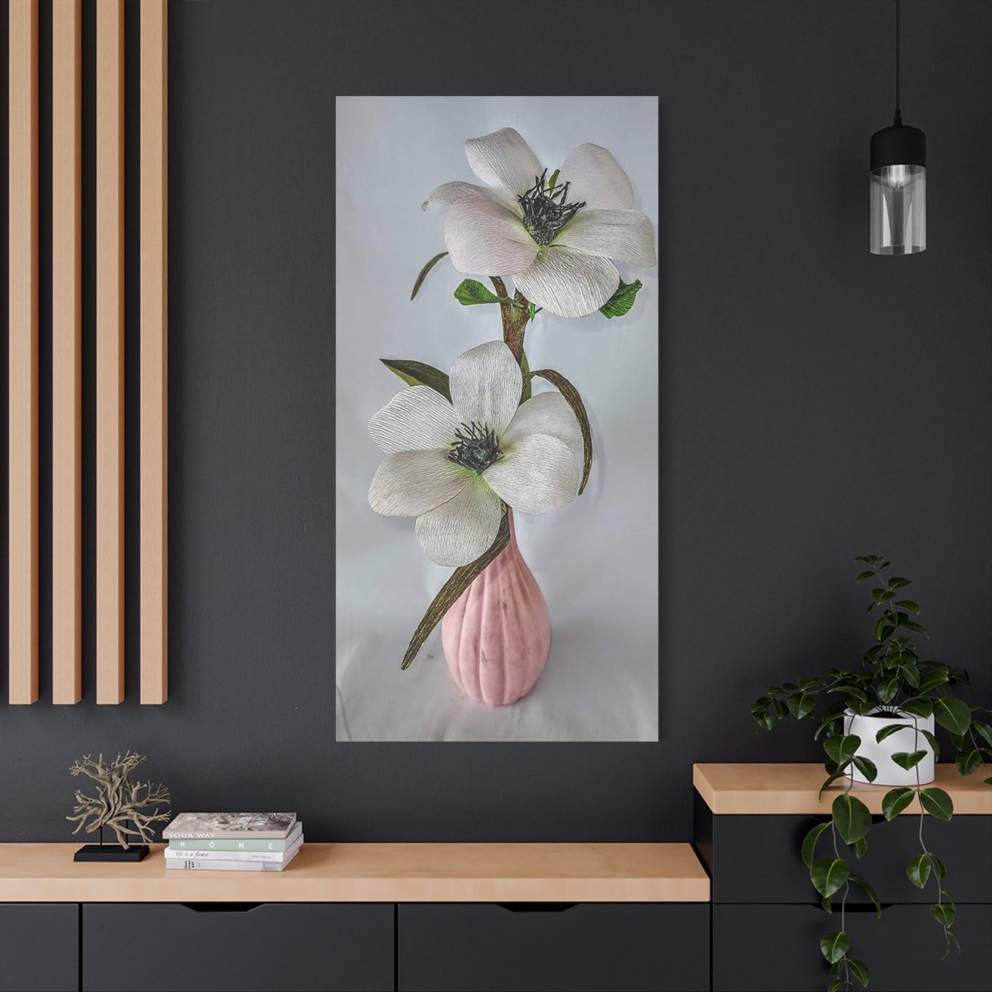 Canvas Print - Vibrant Anemones in Pink Vessel