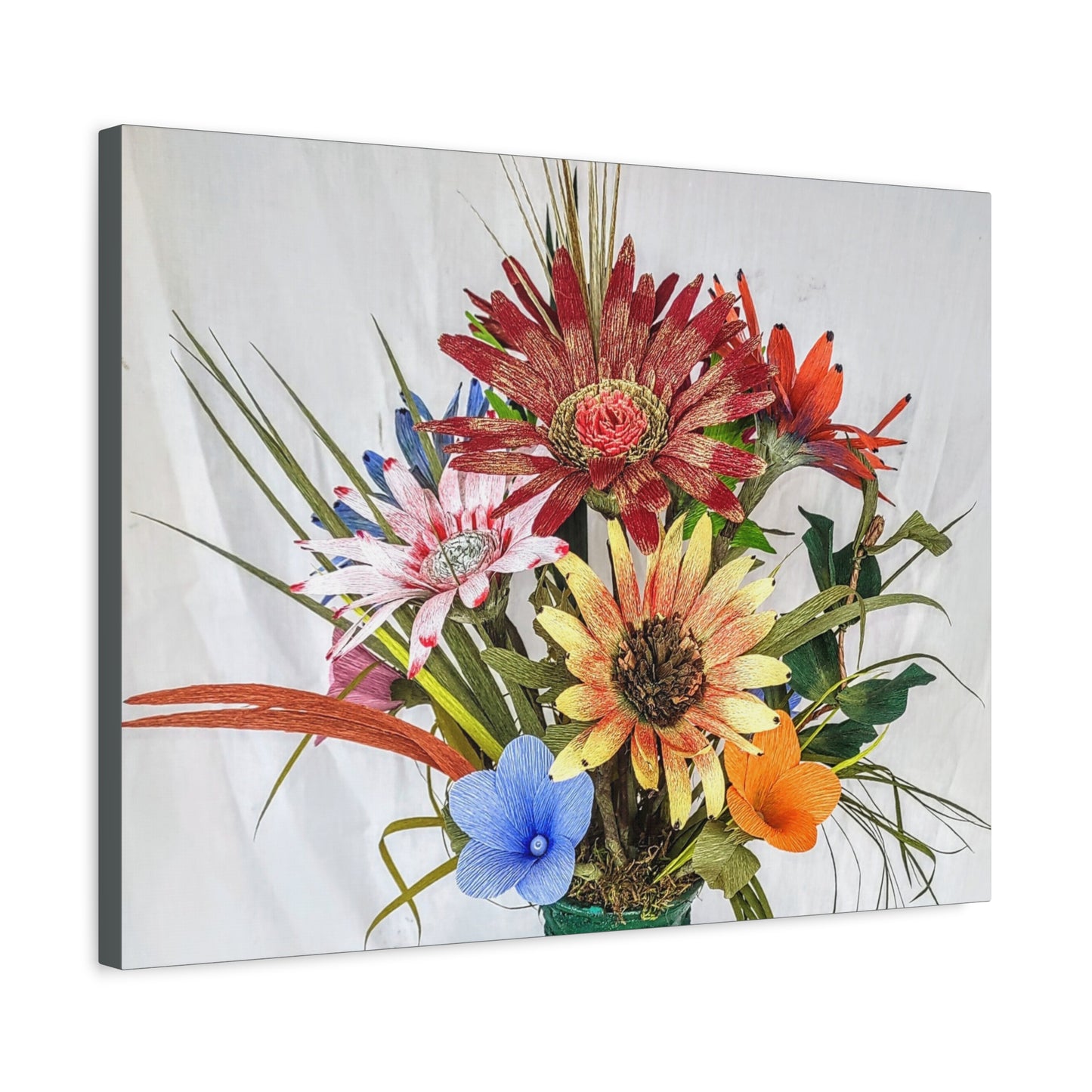 Canvas Art: African Daisies Handcrafted on Matte Canvas