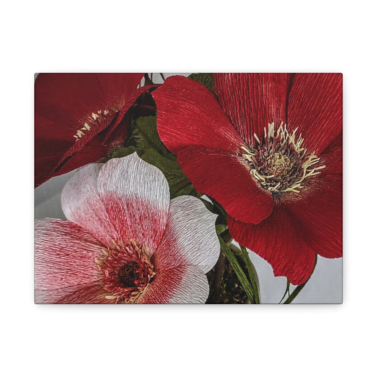 Canvas Print - Anemones in Red and Pink, Creativity at Its Best