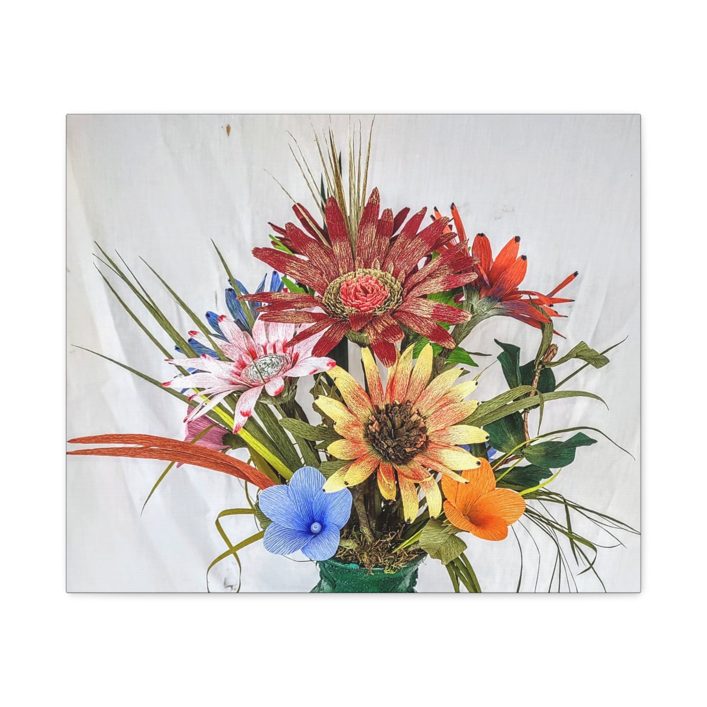 Canvas Art: African Daisies Handcrafted on Matte Canvas