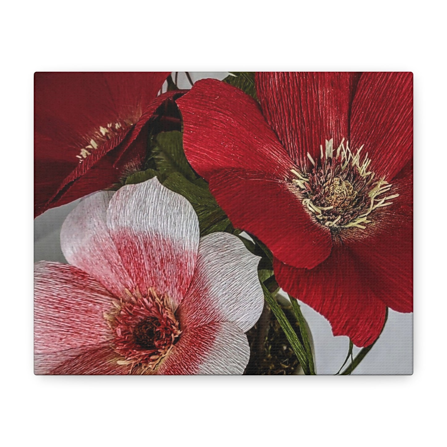 Canvas Print - Anemones in Red and Pink, Creativity at Its Best