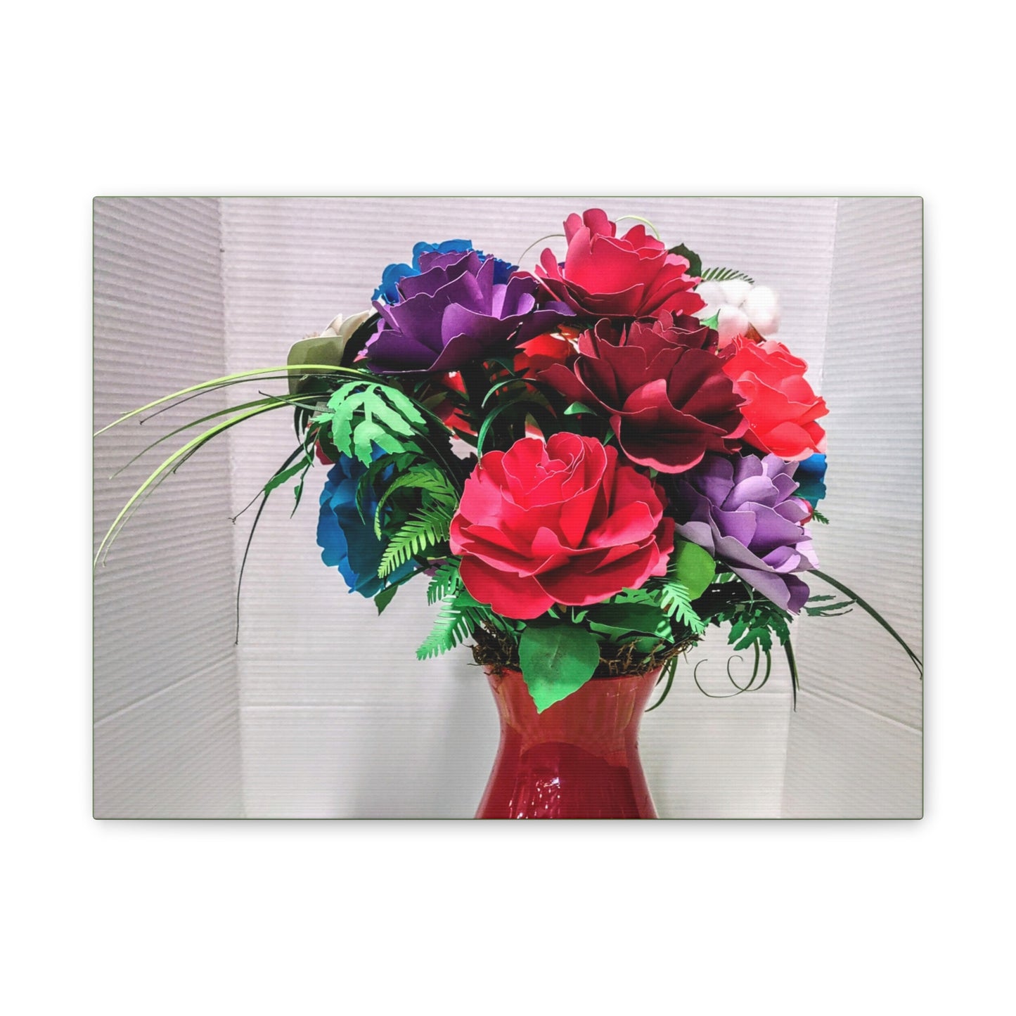 Canvas Stretched Wall Art - Vibrant Red Vessel, Brighten Your Day