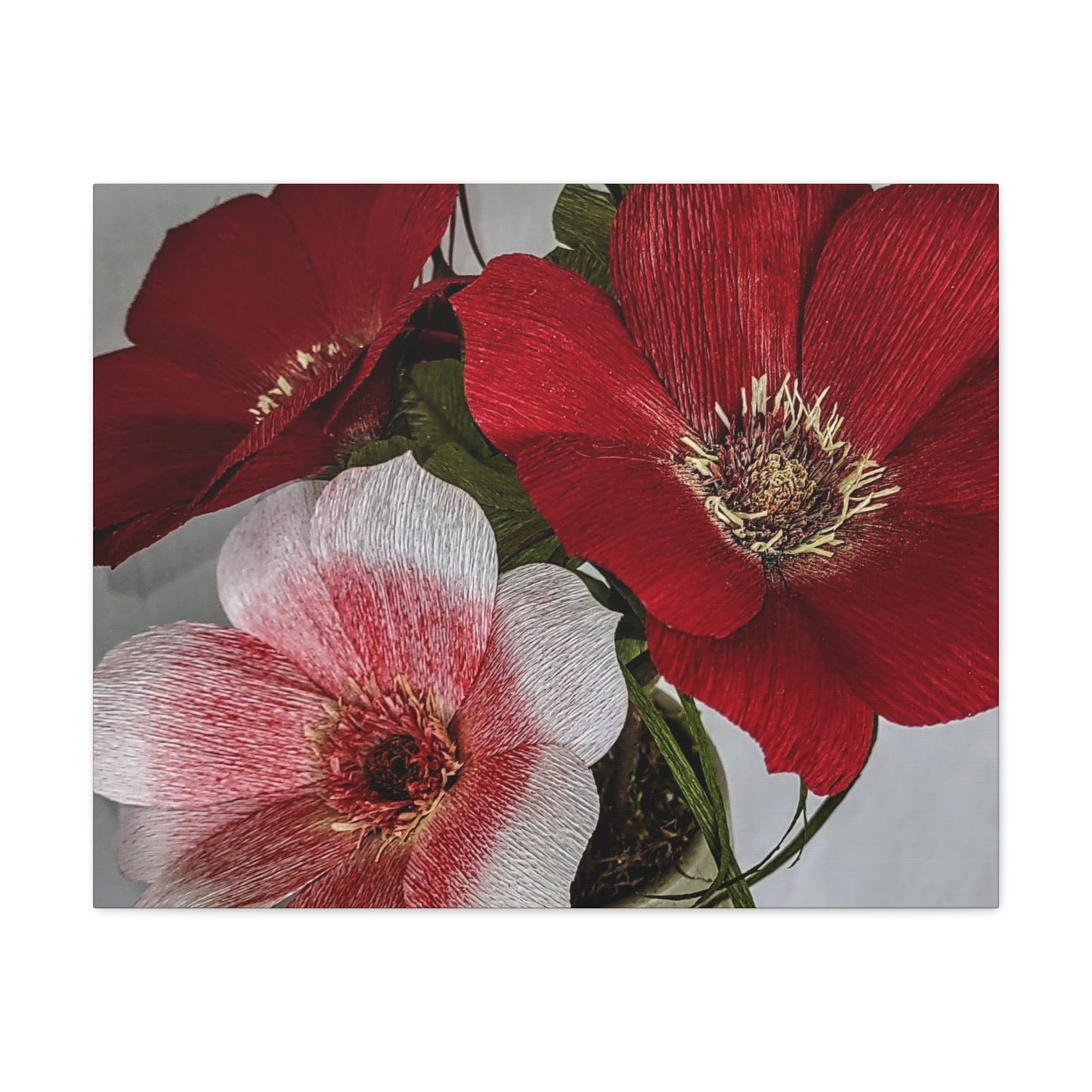 Canvas Print - Anemones in Red and Pink, Creativity at Its Best