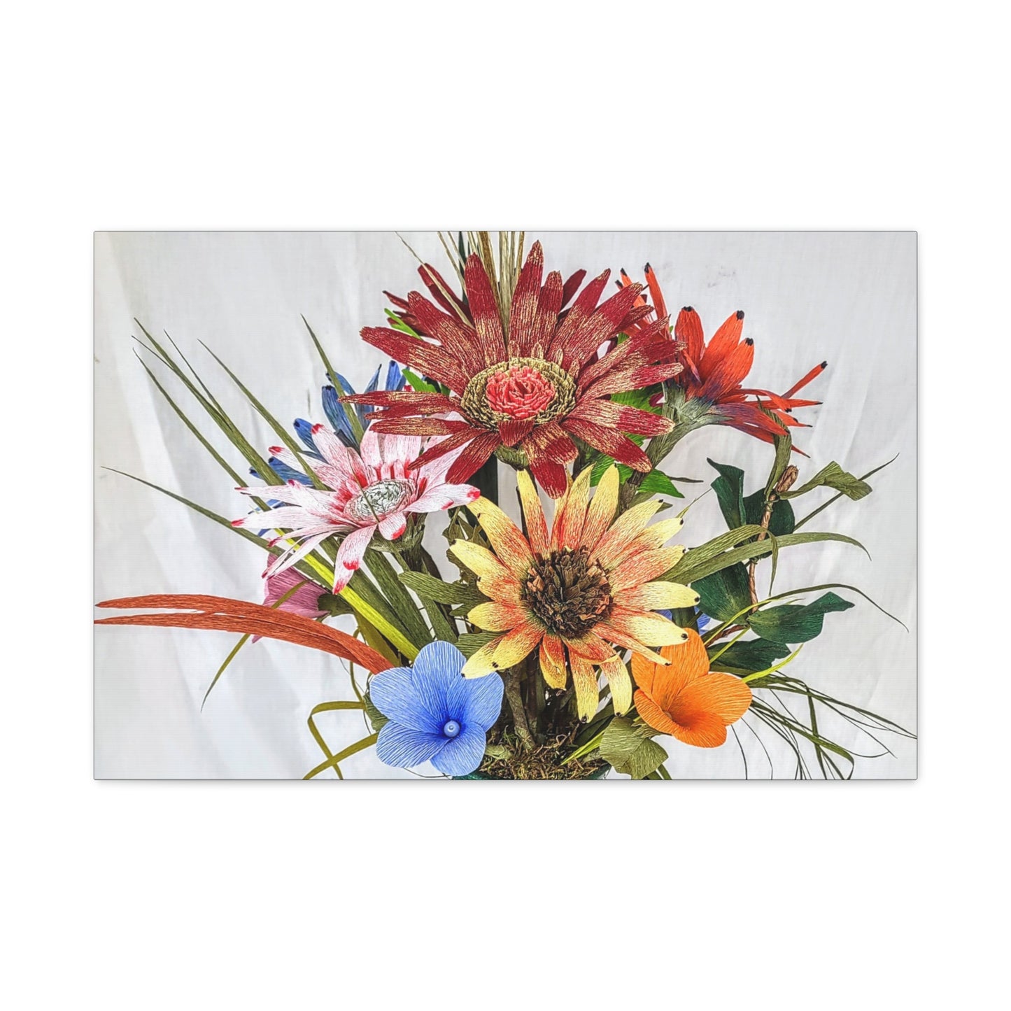 Canvas Art: African Daisies Handcrafted on Matte Canvas