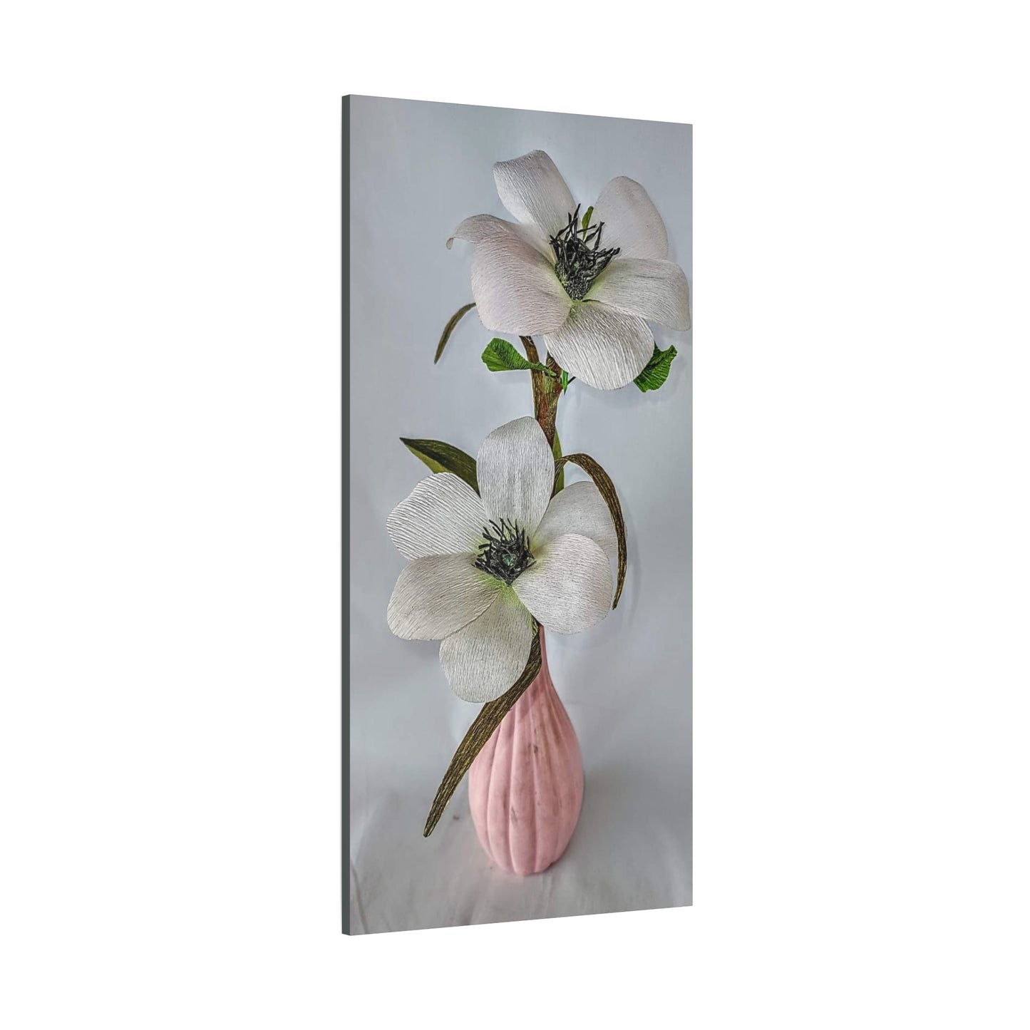 Canvas Print - Vibrant Anemones in Pink Vessel
