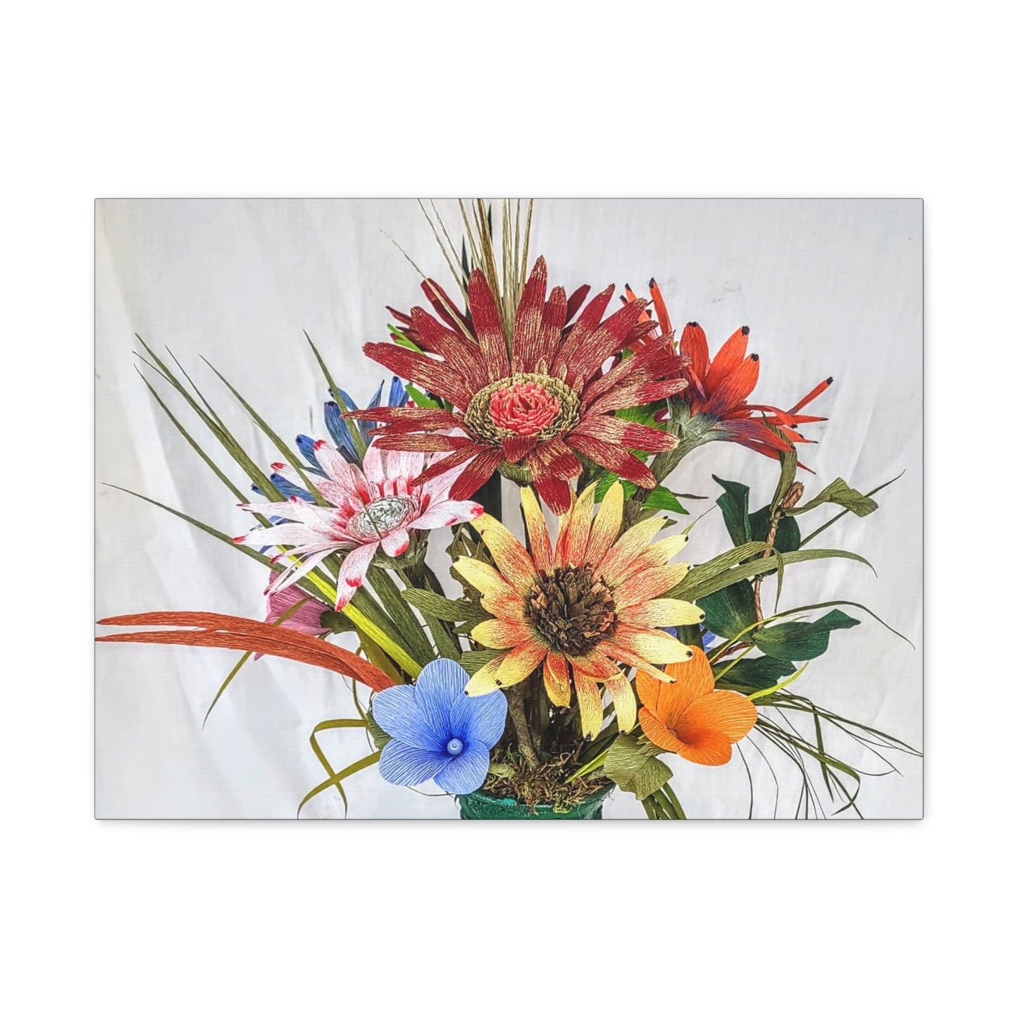 Canvas Art: African Daisies Handcrafted on Matte Canvas