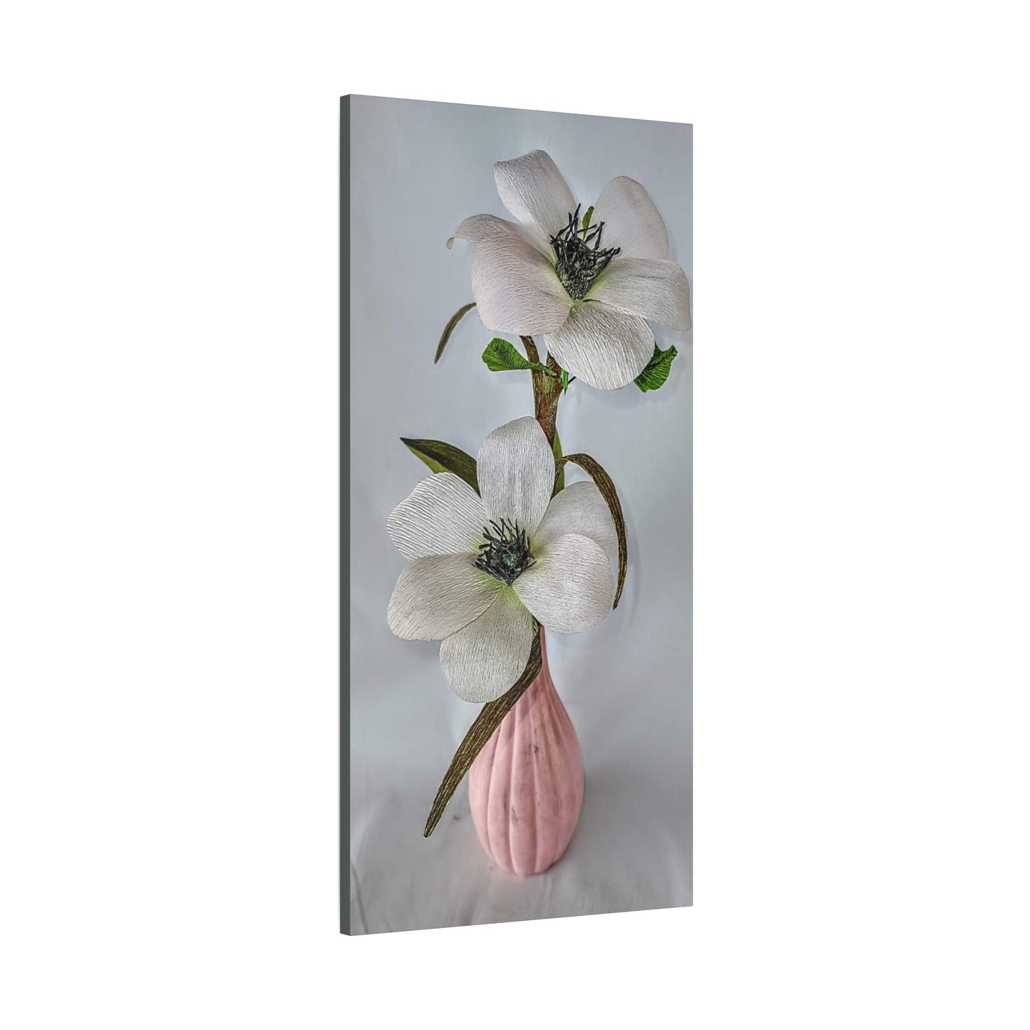 Canvas Print - Vibrant Anemones in Pink Vessel