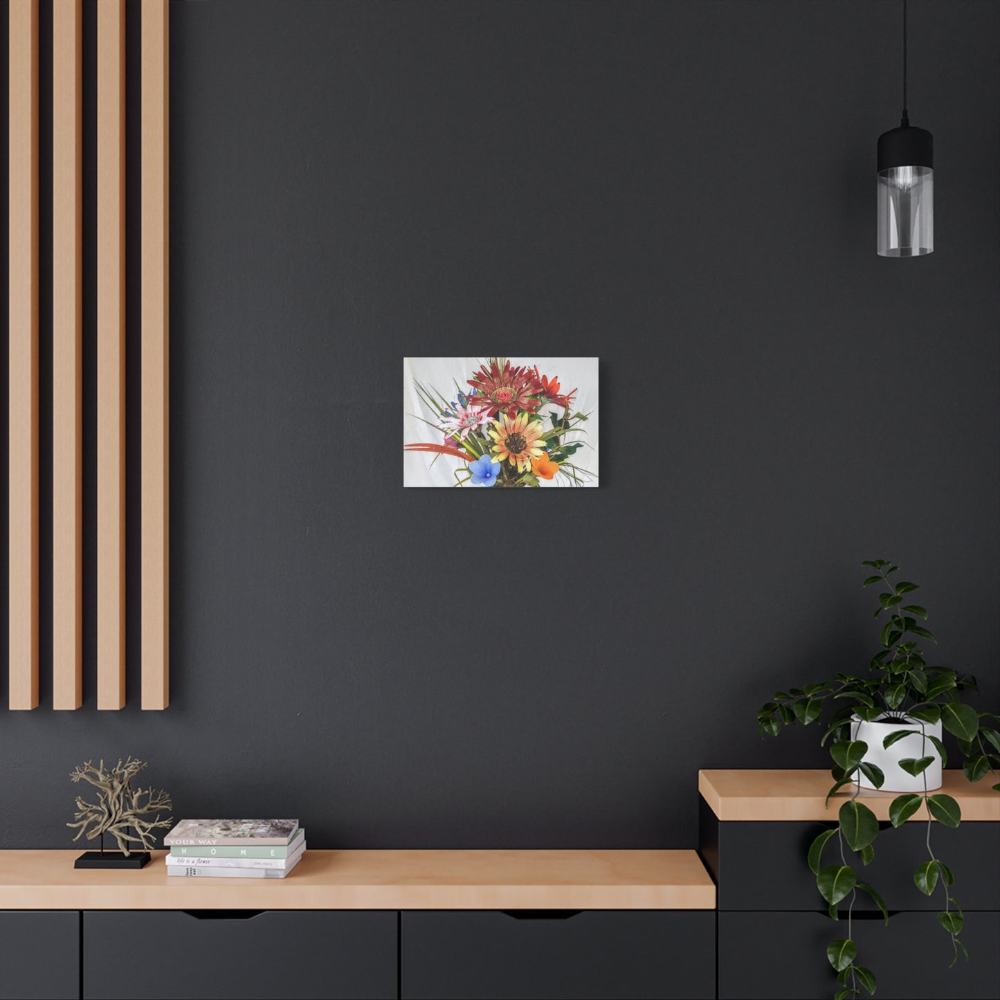 Canvas Art: African Daisies Handcrafted on Matte Canvas