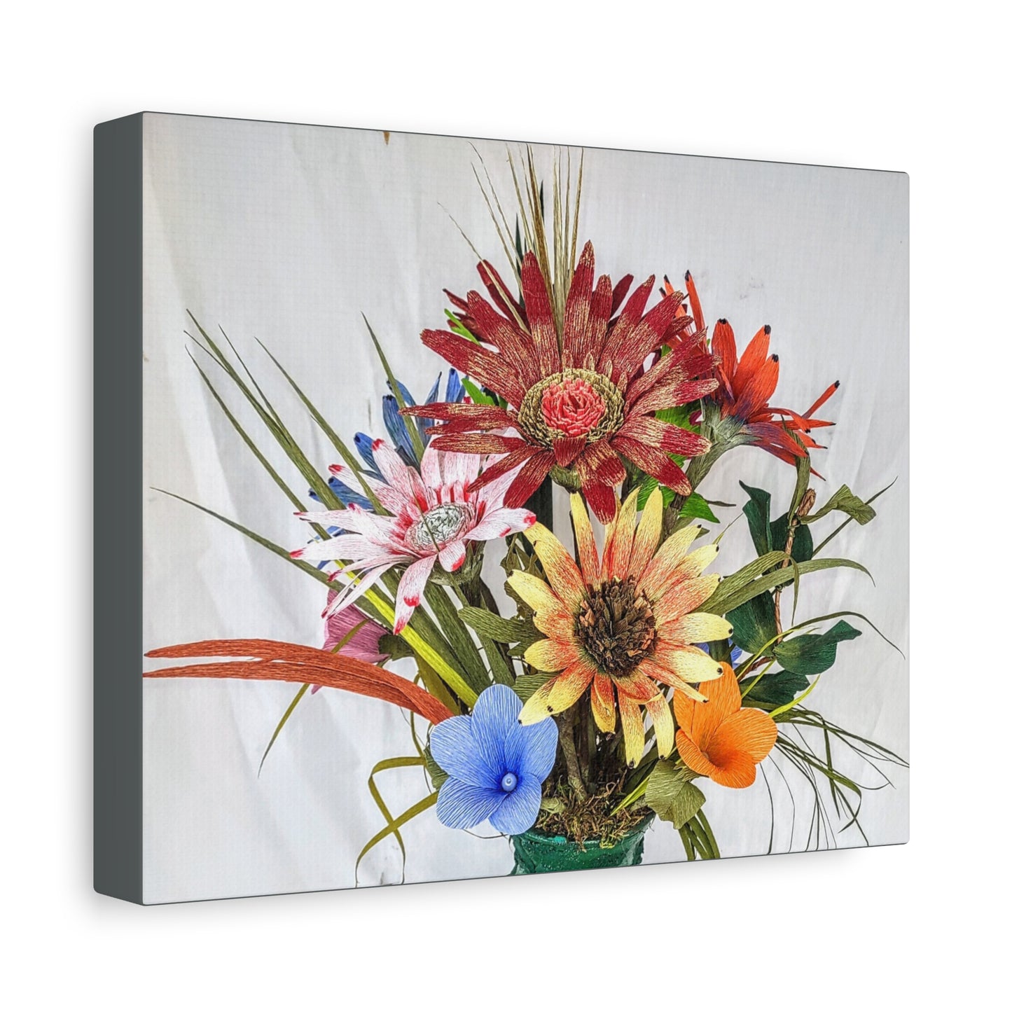 Canvas Art: African Daisies Handcrafted on Matte Canvas