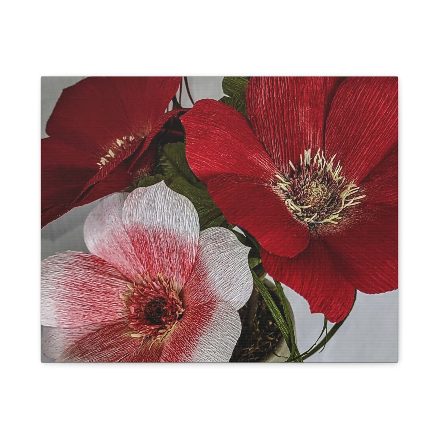 Canvas Print - Anemones in Red and Pink, Creativity at Its Best