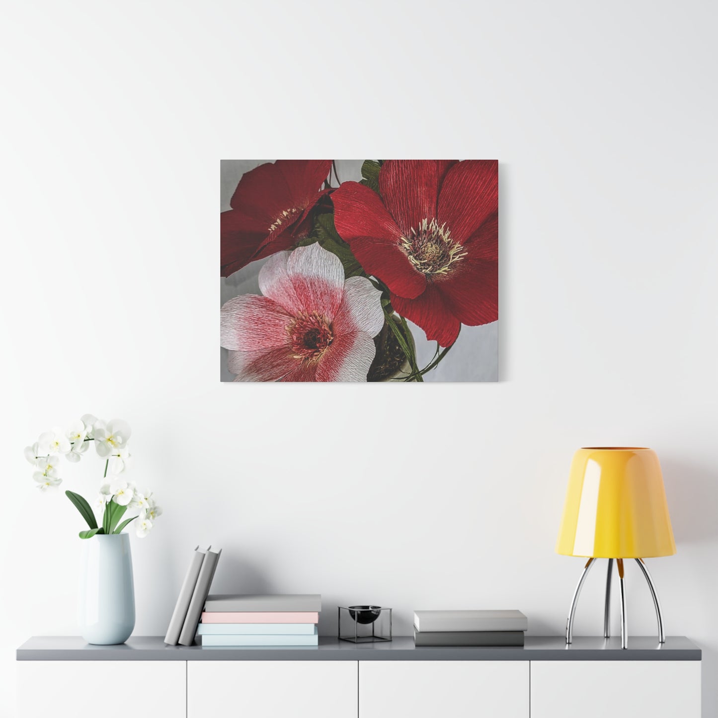 Canvas Print - Anemones in Red and Pink, Creativity at Its Best