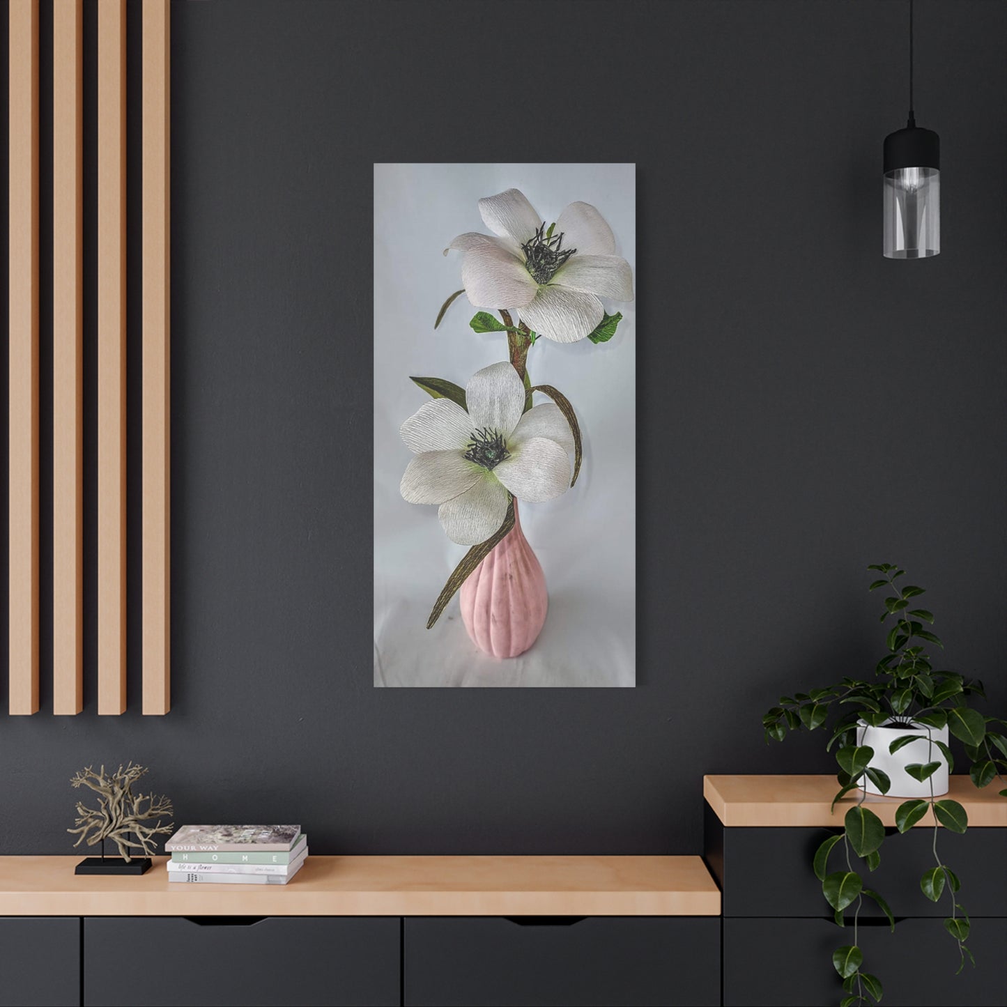 Canvas Print - Vibrant Anemones in Pink Vessel