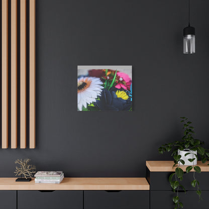 Canvas Wall Art - Gentle Summer Arrival and Full Bloom Flowers Design