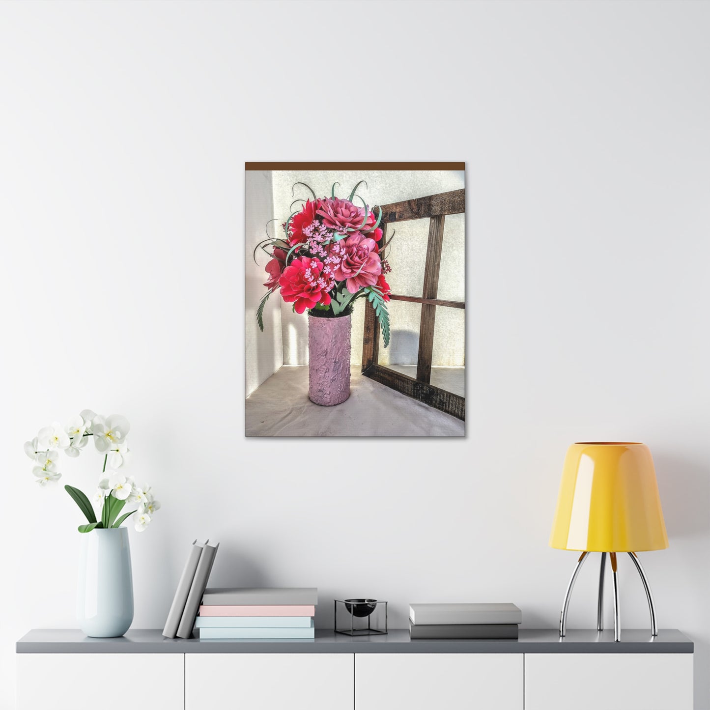 Canvas Gallery Wraps - Pink Roses Valentine's Day View Wall Art Decor