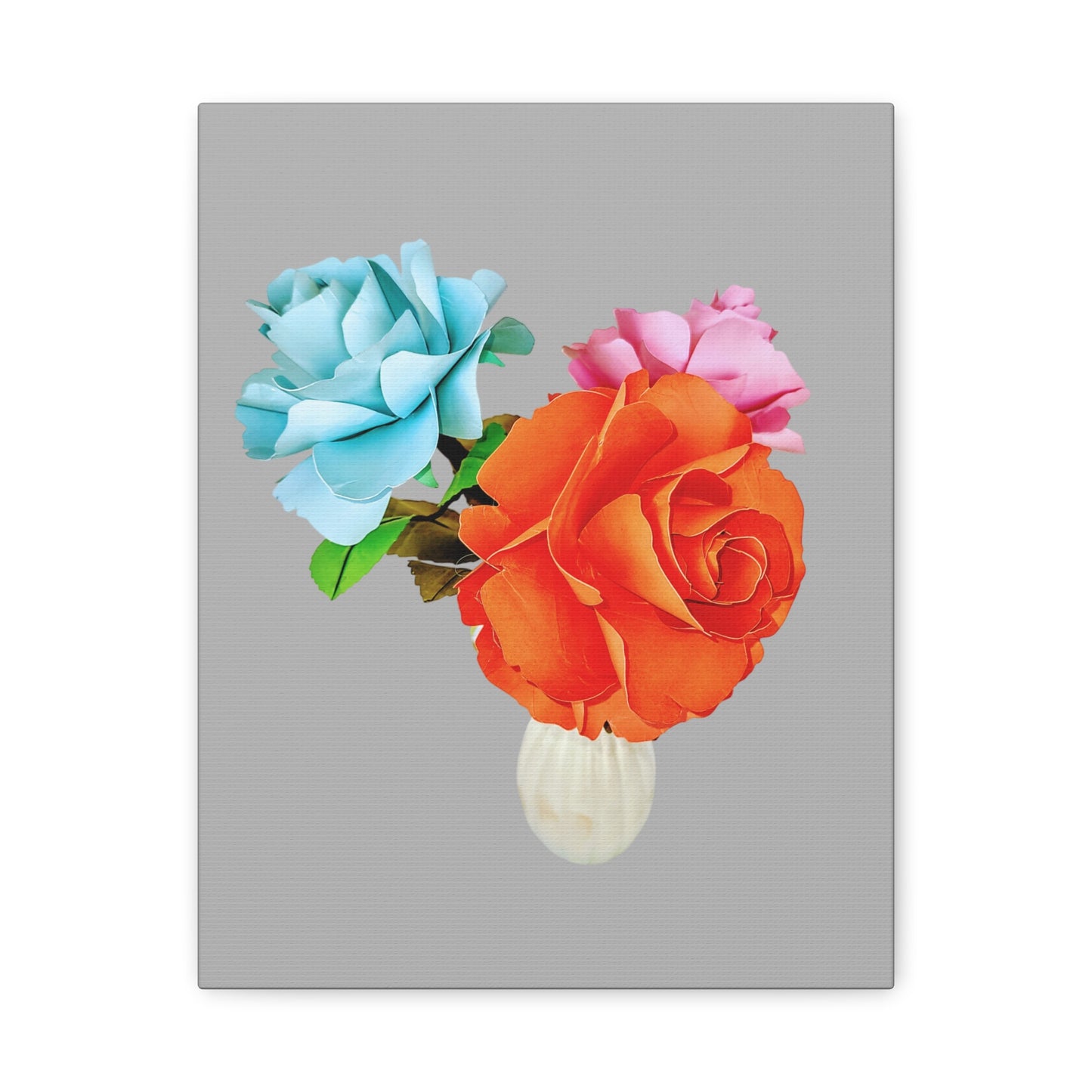 Canvas Print, Crafting Natures Beauty Digitally, Orange and Ruby Roses