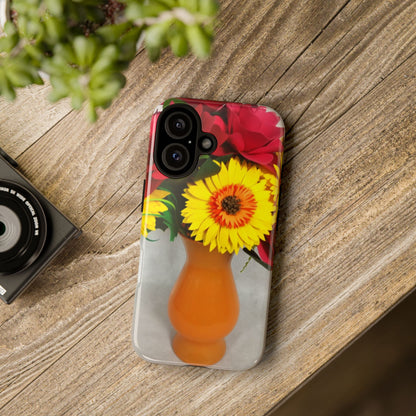 Phone Cases - Sunflowers and Ruby Roses Tough Case