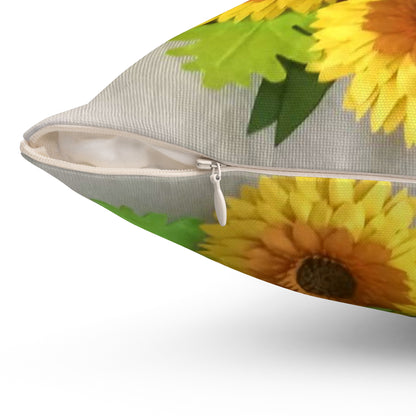 Square Pillow - Daisies, No Water Needed Design