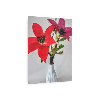 Metal Art Sign - Japanese Anemone Flower Vase